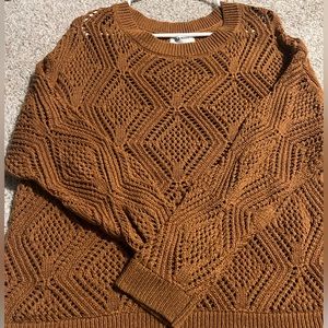 Tan Old Navy Crochet Sweater - Women’s L Tall